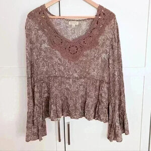 Bloomfield Brown/White  Women's Long Sleeve Top